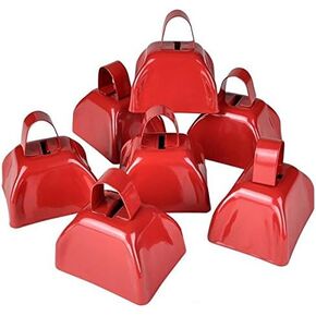 Rhode Island Novelty Red Metal Cowbell (1 Dozen)