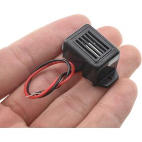 Hahiyo YMD-12095 Electronic Buzzer Alarm 5V DC 12x9.5mm Beep Continuous Sounder Active High Plenty Loud Tone Piezo Siren Security Audible Easy to Install with Wire for Horn Siren Alarm 12pcs