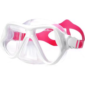 Keary Swimming Goggles Snorkel Diving Mask for Adult Men Women Youth, Anti-Fog 180°Clear View Swim Goggles with Nose Cover