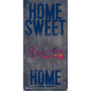 Fan Creations MLB Atlanta Braves Unisex Atlanta Braves Home Sweet Home Sign, Team Color, 6 x 12