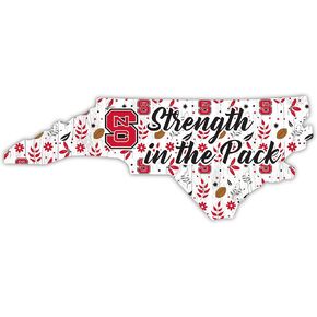 Fan Creations NCAA North Carolina State Wolfpack Unisex NC State University Floral State Sign, Team Color, 12 inch