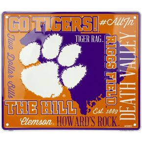 Hangtime Clemson University - Clemson Tigers 12 x 14 inch Fan Cloud Sign