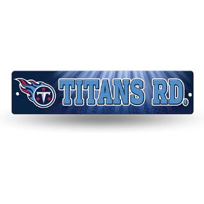 لافتة شارع بلاستيكية مقاس 16 بوصة من Rico Industries NFL Tennessee Titans