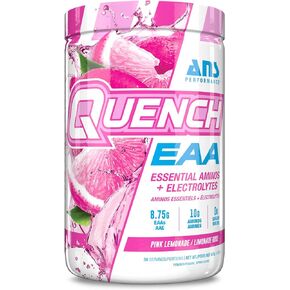 Quench EAA Aminos + Electrolytes - Complete Blend of 9 EAAs - 10g Total Amino Acids - Vitamins, Antioxidants, Electrolytes - Zero Sugar, Carbs, Calories (Blue Bombsicle)