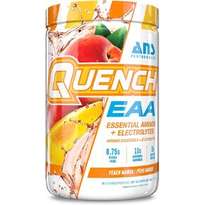 Quench EAA Aminos + Electrolytes - Complete Blend of 9 EAAs - 10g Total Amino Acids - Vitamins, Antioxidants, Electrolytes - Zero Sugar, Carbs, Calories (Blue Bombsicle)