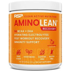 RSP AminoLean Blood Orange Flavor Post Workout Recovery Immunity Support, Vegan, No Sugar Added, 8.42 Ounce (Pack of 1) in Kuwait