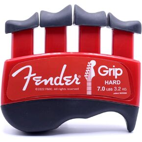 Fender GRIP Hand and Finger Exerciser (Hard - 7lbs / 3.2kg) – Best Ergonomic Finger Strengthener to improve play on all stringed instruments (Guitar, Bass, Violin, etc.)
