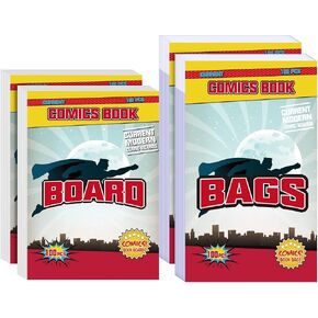 Comic Boards Pack of 200, Comic Book Backing Boards, Acid Free Clear Morden Comic Boards White in Kuwait