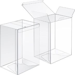 25 Pack Protectors Case Apply for Funko- 4" Inch-Pop Vinyl Figures, 0.38mm Crystal Clear Protector, Plastic Protector Cases, Heavy Duty Display Box with Protective Film & Locking Tab