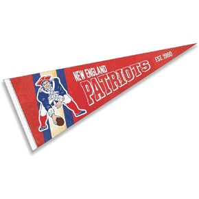 New England Patriots Throwback Vintage Retro Pennant Flag