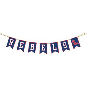 University of Mississippi Tailgate Banner by Hanna’s Handiworks – Lightweight Pre-Strung Fabric Decoration for Indoor or Outdoor – Represent your NCAA College & Show Team Spirit with Ole Miss Fan Décor