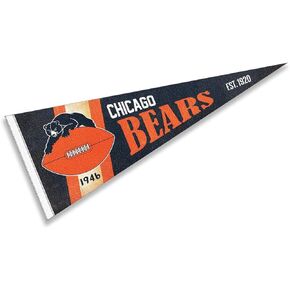 Chicago Bears Throwback Vintage Retro Pennant Flag