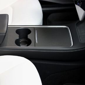 غلاف وحدة التحكم المركزية باللون الأبيض الساتان (Gen2) لـ 2021-2023 Tesla Model 3 و2021-2024 Model Y، التصميم الداخلي
