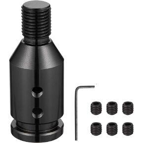 TOMALL Universal Aluminum Shift Knob Adapter M12X1.25 for Non Threaded Shifter Car Adapter Accessories Compatible with BMW Mini etc. (Black)