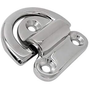 US STAINLESS Stainless Steel 316 Folding Pad Eye D Ring Tie Down 44mm x 51mm Marine Grade