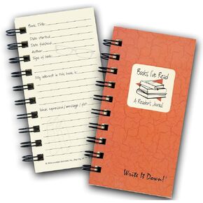 Write it Down series by Journals Unlimited, Guided Journal, Books I've Read, A Reader's Journal, Mini-Size 3"x5.5", Orange Hard Cover, Made in USA