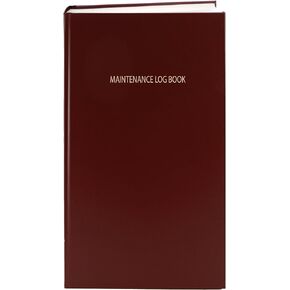 BookFactory Maintenance Log Book - 120 Pages, 3 1/2" x 5 1/4", Blue Imitation Leather Cover, Section Sewn Hardbound (LOG-120-M3CS-A-LBT30-(Maintenance))
