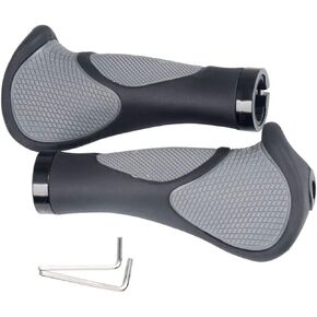 1 Pair Bike Grips with Rubber Ergonomic Antislip Handlebar Grips for Bicycle Mountain Bike Road MTB