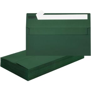 50 Pcs #10 Business Envelopes, Self Seal Standard Envelopes, Windowless Business Mailing Envelopes for Office Checks Letters Invoices Statements Wedding, Size 4-1/8 x 9-1/2 inch (Sage Green)