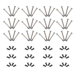 Pc Case Fan Screw - Computer Cooling Fan Mount Screw Fan Case Screws Set, Flat Head Tapping Screw Set Long Short Screws (30pcs Long & 30pcs Short Screws Black)