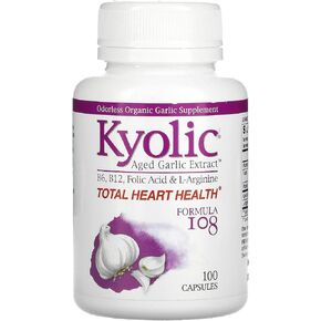 Kyolic Aged Garlic Extract Total Heart Health Formula 108 - 100 Capsules