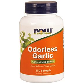 NOW Odorless Garlic Original, 250 Softgels (Pack of 2)