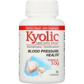 Kyolic Aged Garlic Extract Blood Pressure Health Formula 109-80 Capsules