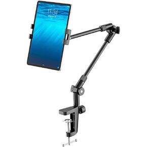 KDD Tablet Stand Holder with 360° Phone iPad Tripod Mount, 27in Long Arm Webcam Stand Projector Camera Mount for Desk, Fit for 4.7"-13" Devices, iPad Pro 12.9 Air Mini, Galaxy Tabs, Switch, iPhone
