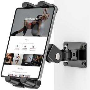 Tablet Wall Mount -360°Adjustable Tablet Wall Holder for All 4.7-12.9 Inch Tablet and Smartphone, Kitchen Wall Mount Tablet Stand Suitable for Kitchen, Office, Warehouse and more