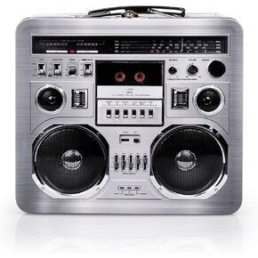 80's Boombox Radio Lunchbox Tin Tote