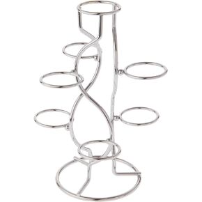 Bard's Silver-toned Egg Stand/Holder, 7 Egg Display, 1.375" diameter, Pack of 3 (Fits Hen Sized Eggs)