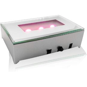 LED Rectangular Light Display Base for Crystals Glass Art Light Display Stand 3D LED Light Ornament Lamp - Black
