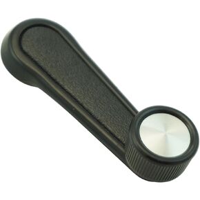 TRQ Manual Window Crank Handle Black with Chrome Center Driver or Passenger Side