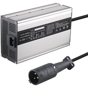 48V 10A Battery Charger 48V Power Supply for 48V Club Car Golf Carts Battery with 3-Pin Round Plug（Only Charge Lead-Acid Battery