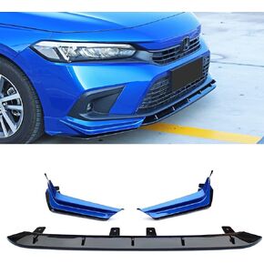 3PCS 11TH Front Bumper Lip Spoiler Lip Lower Bumper Body Fit 2022-2023 Honda Civic 11th Gen 4-Door Sedan & Hatchback(Gloss Black)