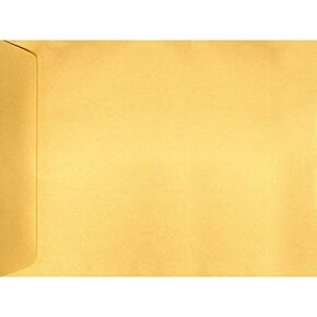 LUXPaper 9 x 12 Open End Envelopes | Peel & Press | Gold Metallic | 80lb. Text | 50 Qty