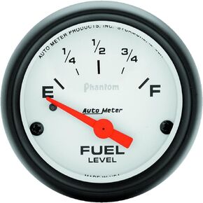Auto Meter 5716 Phantom Electric Fuel Level Gauge, 2 1/16" - Short Sweep/Electric