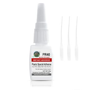 Plastic Glue, Plastic Adhesive, for bonding Plastic and Plastic, Plastic and Other Material. Instant Super Glue for Plastic, Model, Acrylic, Tube, PVC, Vinyl, ABS, PBT, PS, PA, PC, PM, MA, Nylon
