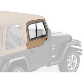 Bestop 5178715 Black Denim Upper Door Sliders for 1997-2006 Wrangler