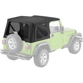 Bestop Pavement Ends by Bestop 51148-35 Black Diamond Replay Replacement Soft Top Tinted Windows; No door skins included for 1997-2006 Jeep Wrangler