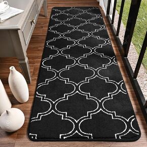 HOMORE Shag Area Rug for Living Room, 6x9 Memory Foam Rugs for Boys Bedroom, Fluffy Modern Indoor Area Rug and Carpets for Children Kids Nursery Bedside Play Room Decor, Navy/White