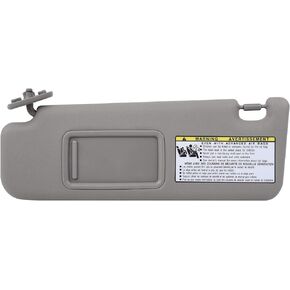 SCITOO Left Driver Side Tan Sun Visor Assembly fit for 2003 2004 2005 2006 2007 for Toyota 4Runner (74320-35A91-E1)