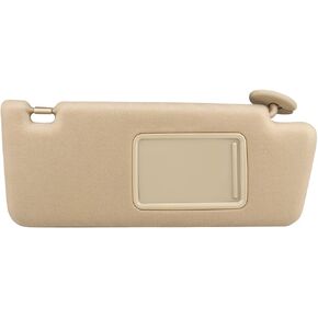 SCITOO Right Passenger Side Beige Sun Visor Assembly fit for 2005 2006 2007 2008 2009 2010 2011 2012 2013 2014 for Toyota Tacoma Without Sunroof(74320-04181-E1)