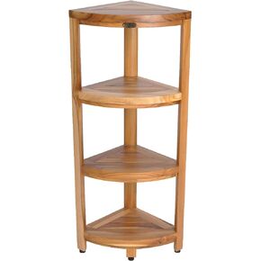 EcoDecors-Bench-Shower Stool-Shower Seat-Teak Shower Bench-Shower Chair for Inside Shower-Small Bench-Teak Shower Stool for Inside Shower-Shower Foot Rest