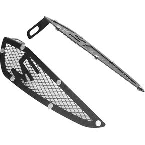 Fuel Tank Side Guard, Fydun 2pcs Motorcycle Fuel Tank Air Intake Trim Aluminum Replacement for MT03 2020‑2021(Black)
