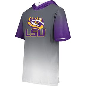 Holloway Men's NCAA Collegiate Short Sleeve Gradient Cotton-Touch Hoodie-Official Team Apparel for Game Day Comfort