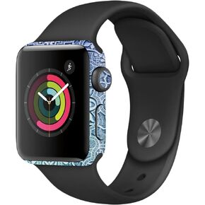 MightySkins Skin Compatible with Apple Watch Series 2 38mm - Carved Blue | Protective, Durable, and Unique Vinyl Decal wrap Cover | Easy to Apply, Remove, and Change Styles | Made in The USA