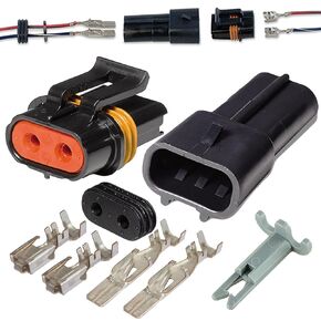 46Amp (2-PIN) محطات موصل مقاوم للماء وأختام 10-12awg