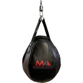 Wrecking Ball Punching Bag, Professional Boxing Teardrop Body Snatcher Bag for Training MMA Kickboxing Muay Thai, Round Shaped Heavy Bag (Unfilled)