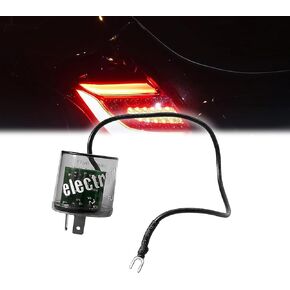 1 PC 2 Pin Car LED Flasher Relay, 12V Cylindrical Waterproof Motorcycle Relay Replacement, Universal Automotive Turn Signal Flasher Relay Accessories for Car Truck SUV RV Van (Black)